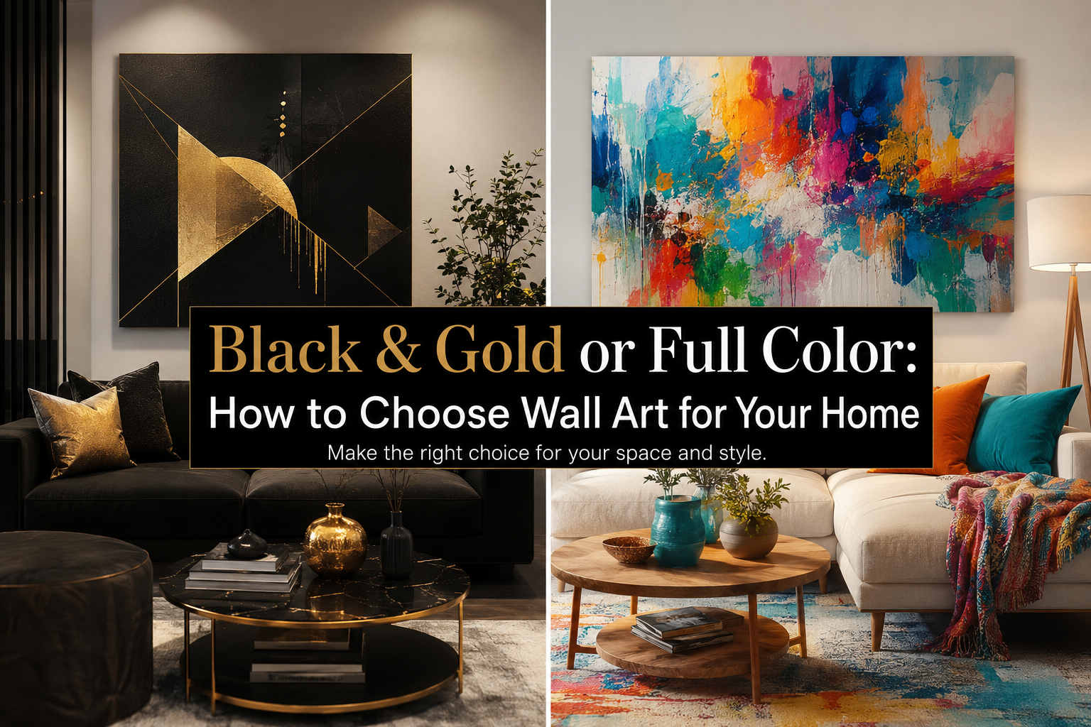 Black & Gold or Full Color: How to Choose Wall Art for Your Home