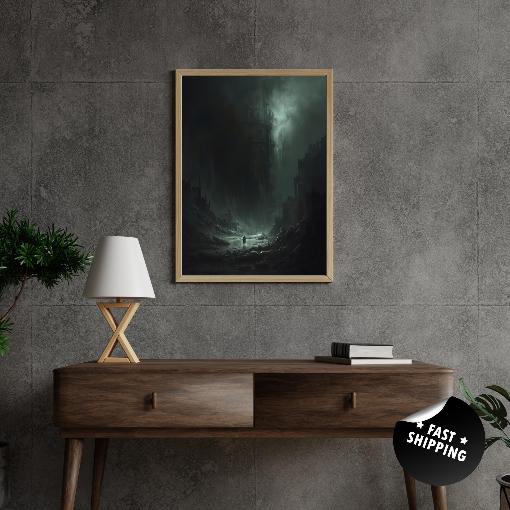 Dark Fantasy Art Print: Apocalypse Survivor, Gothic Wall Decor