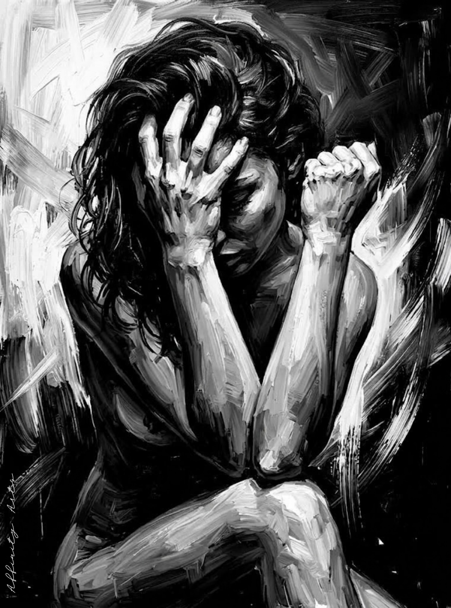 Vulnerable emotional art poster printed on premium matte paper