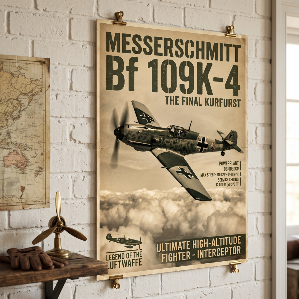 Premium matte art print 250gsm — archival ink WWII poster, aviation wall art, gallery quality