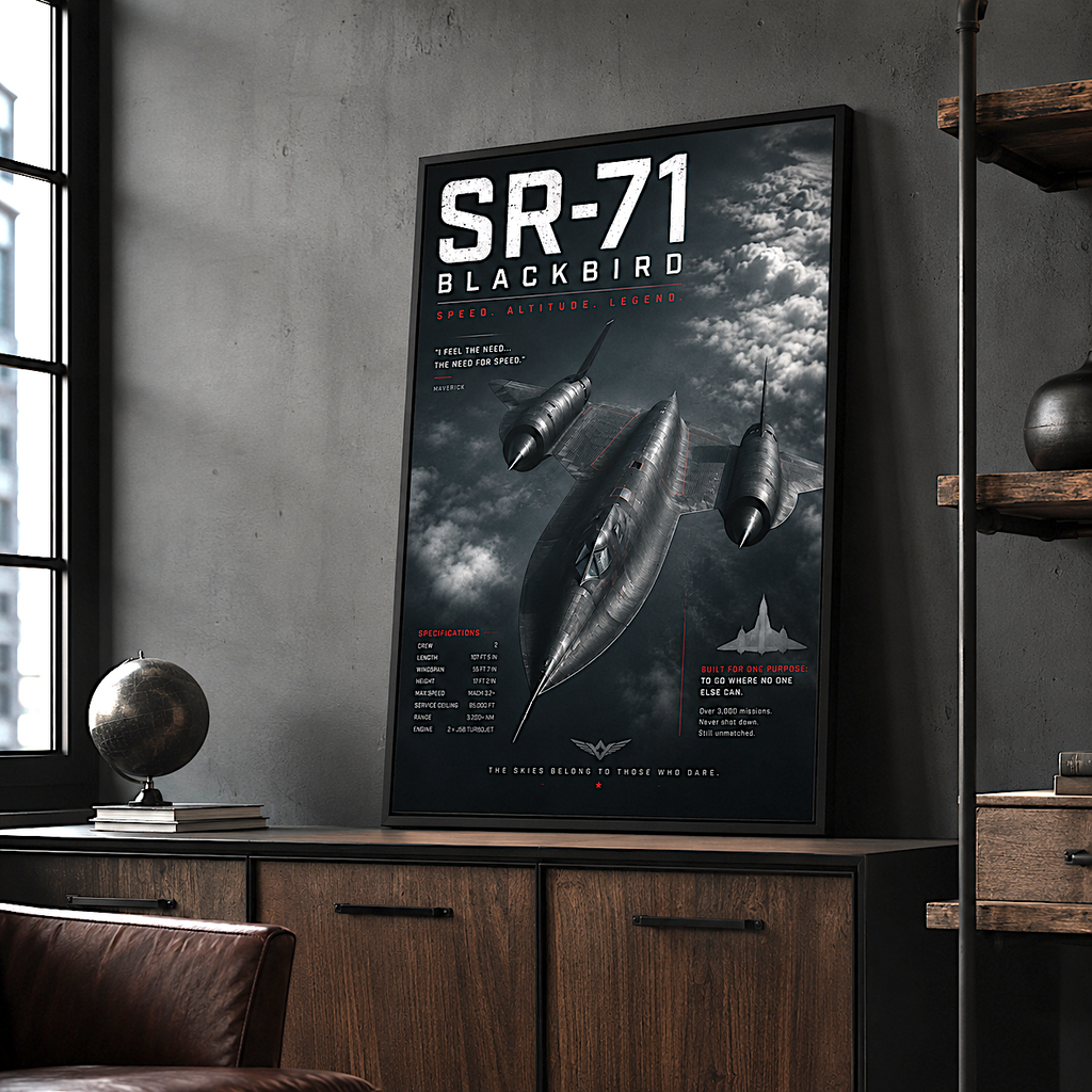 Choose poster or digital file — one jet wall art design, your format