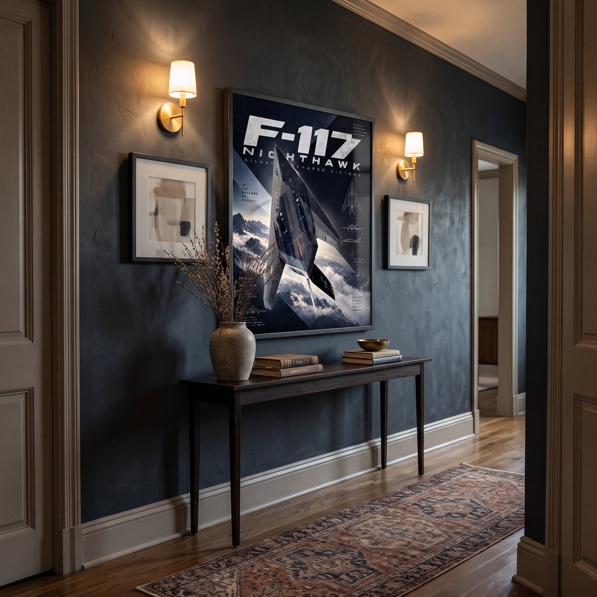 F-117 Nighthawk poster printed on thick premium matte paper, vertical portrait format