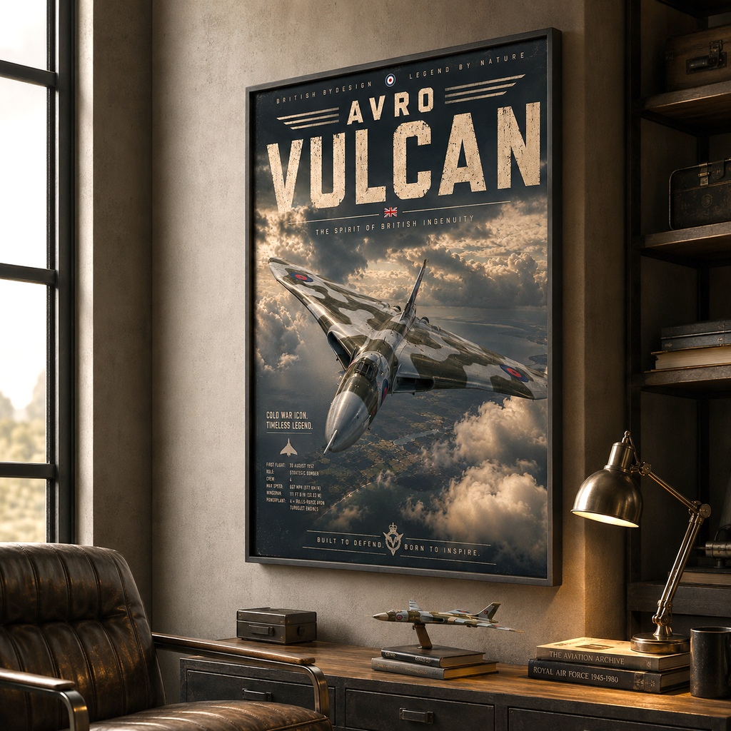 home office wall art print — RAF aircraft poster, digital download