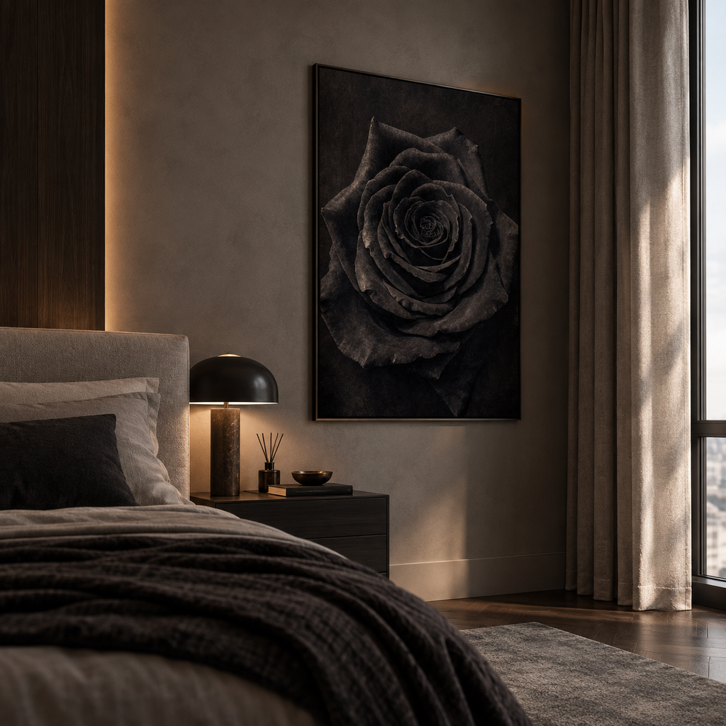 Rose poster print on thick premium matte paper with a smooth matte finish