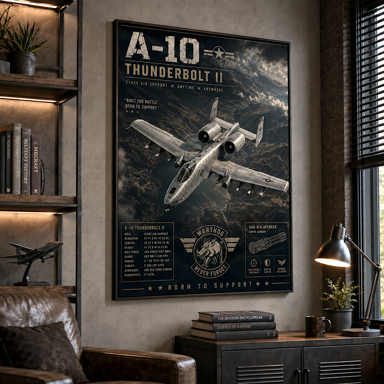 Home office wall art print — military jet print, digital download