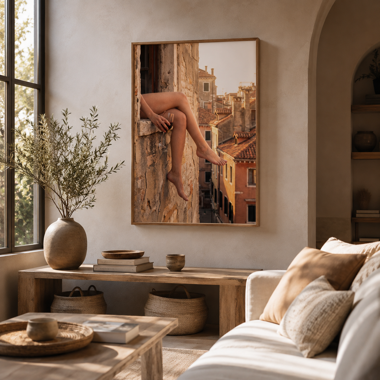Wine gifts wall art — Venice poster print, gallery quality archival matte paper
