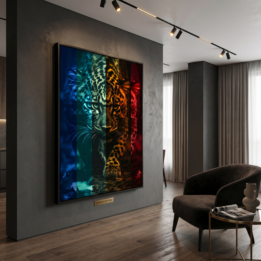 Canvas wall art leopard print — gallery wrap 1.5", ready to hang