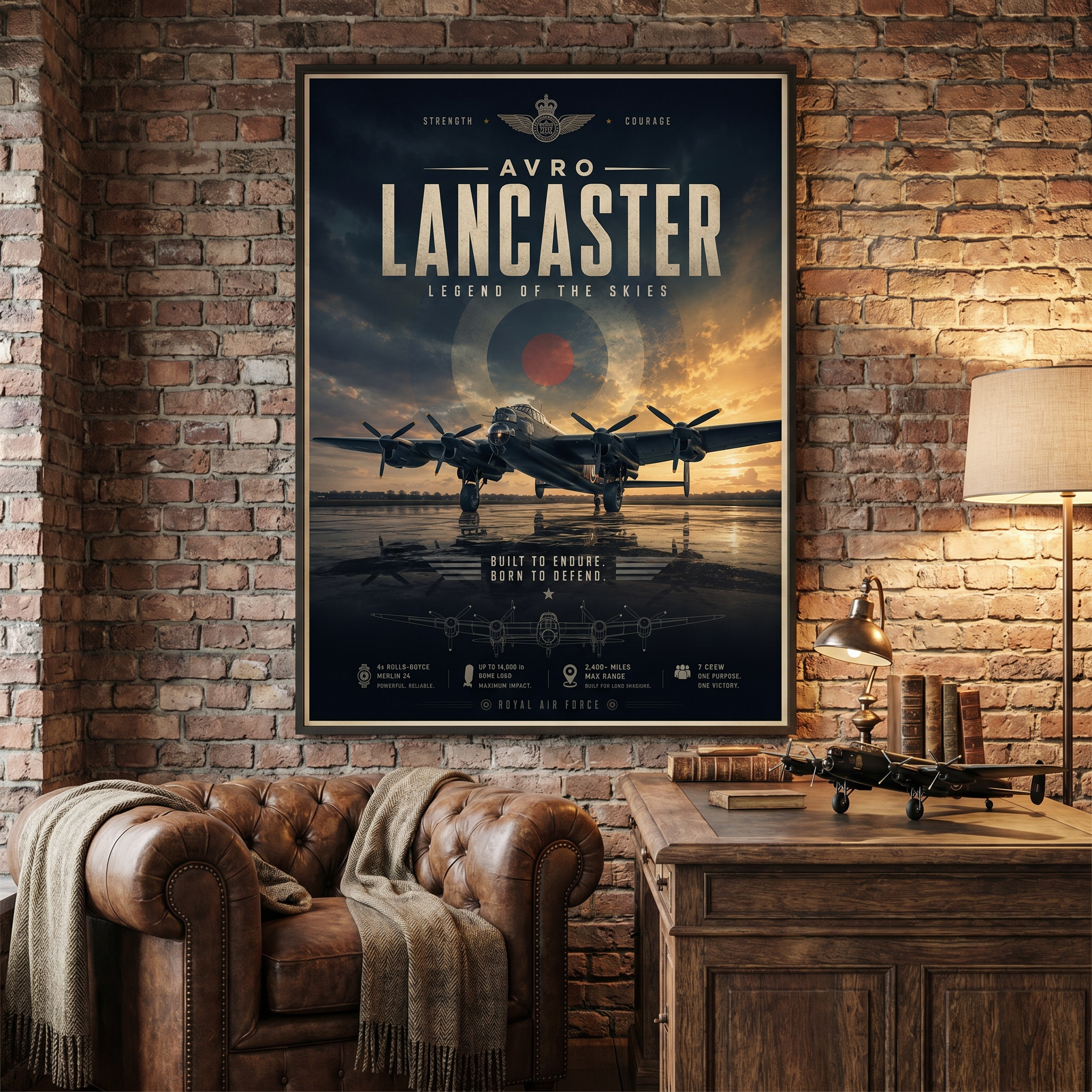 A quiet, commanding presence for a study, office, or boys room wall art