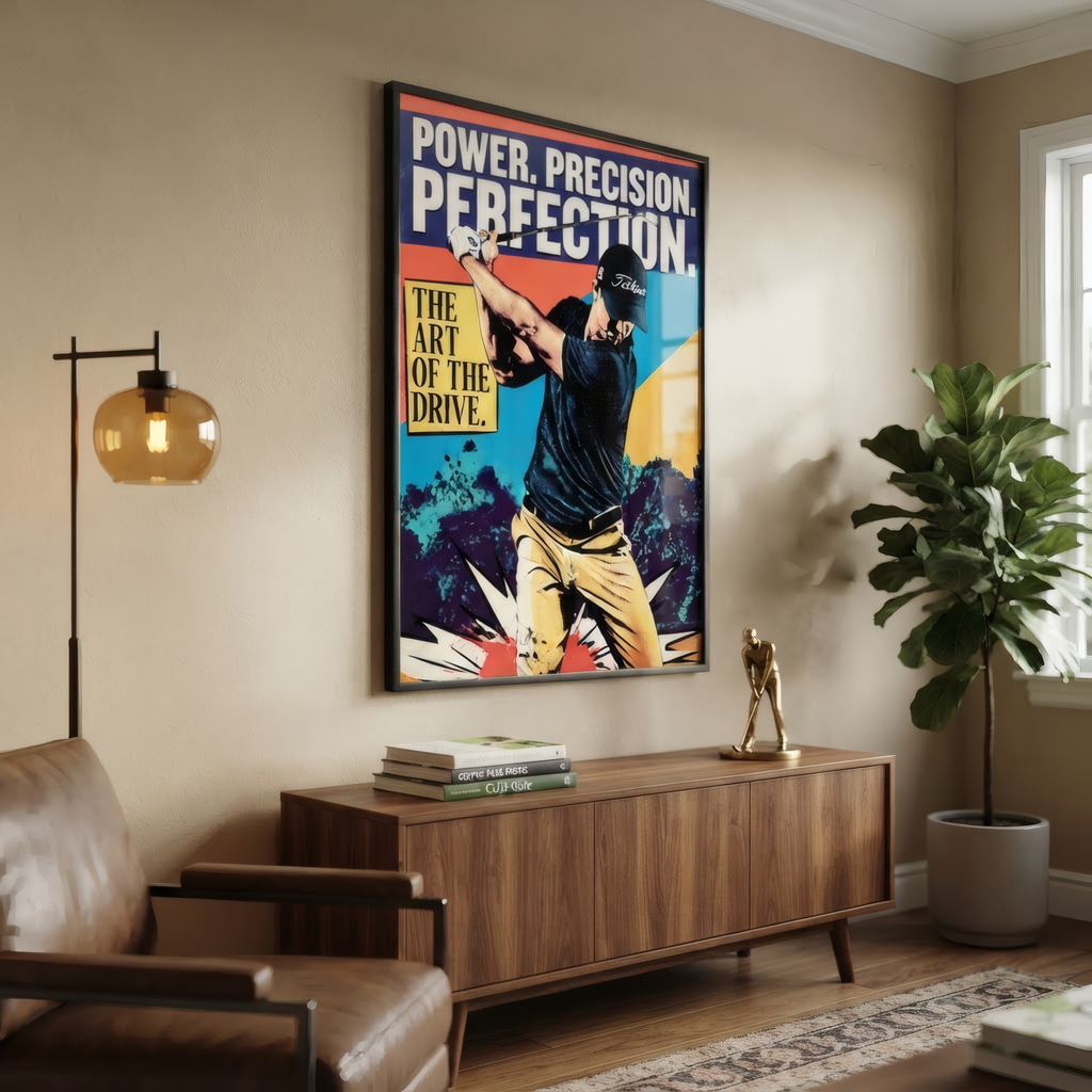  Golf poster — bold pop art print, archival ink, 250gsm matte paper, ships ready to frame