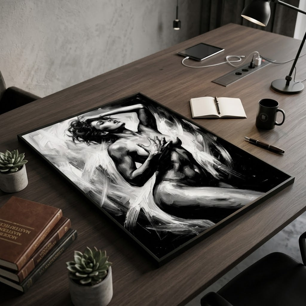 Nudist art poster printed on premium matte paper