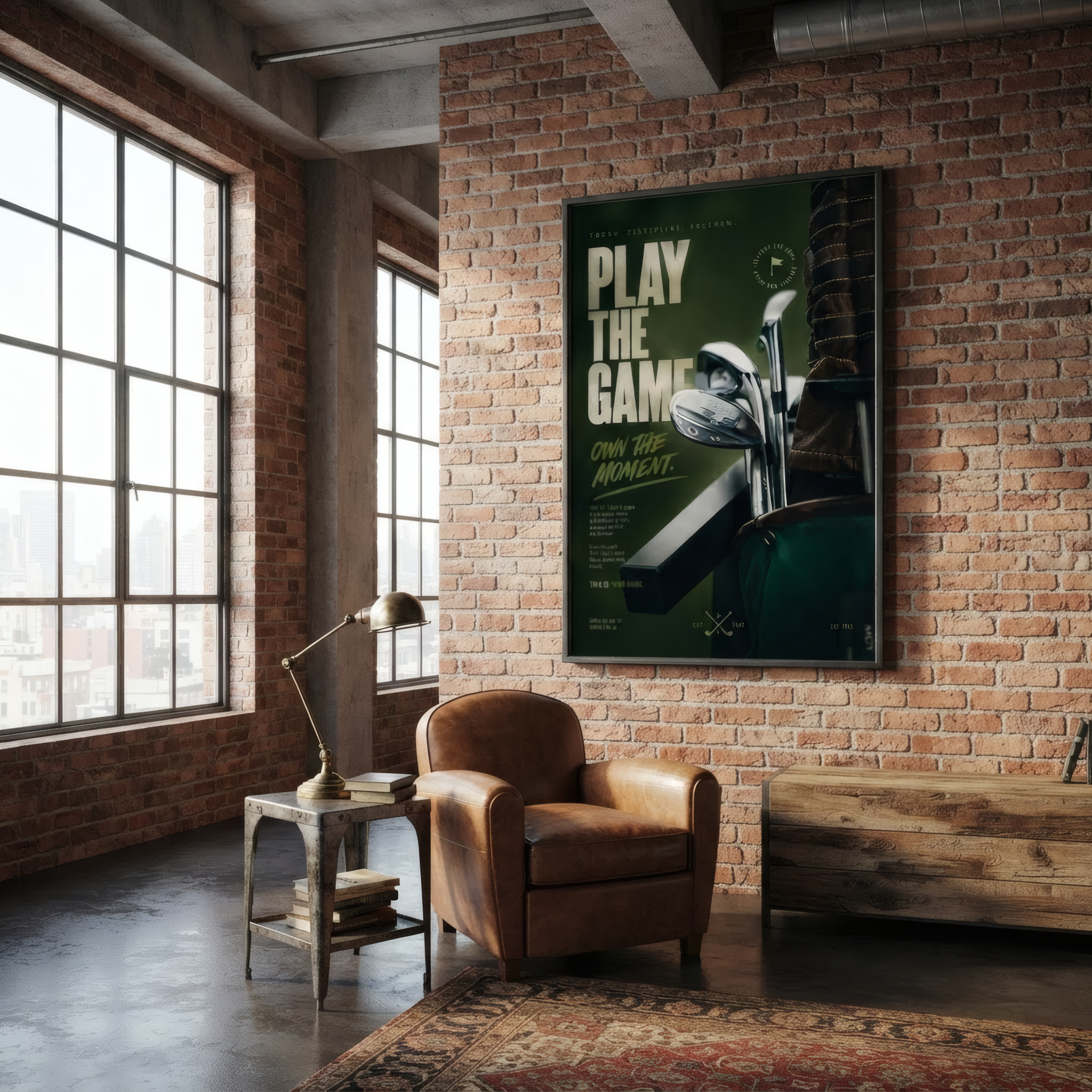 Golf wall art print — vintage golf art, pop art style sports poster, premium matte, gallery quality