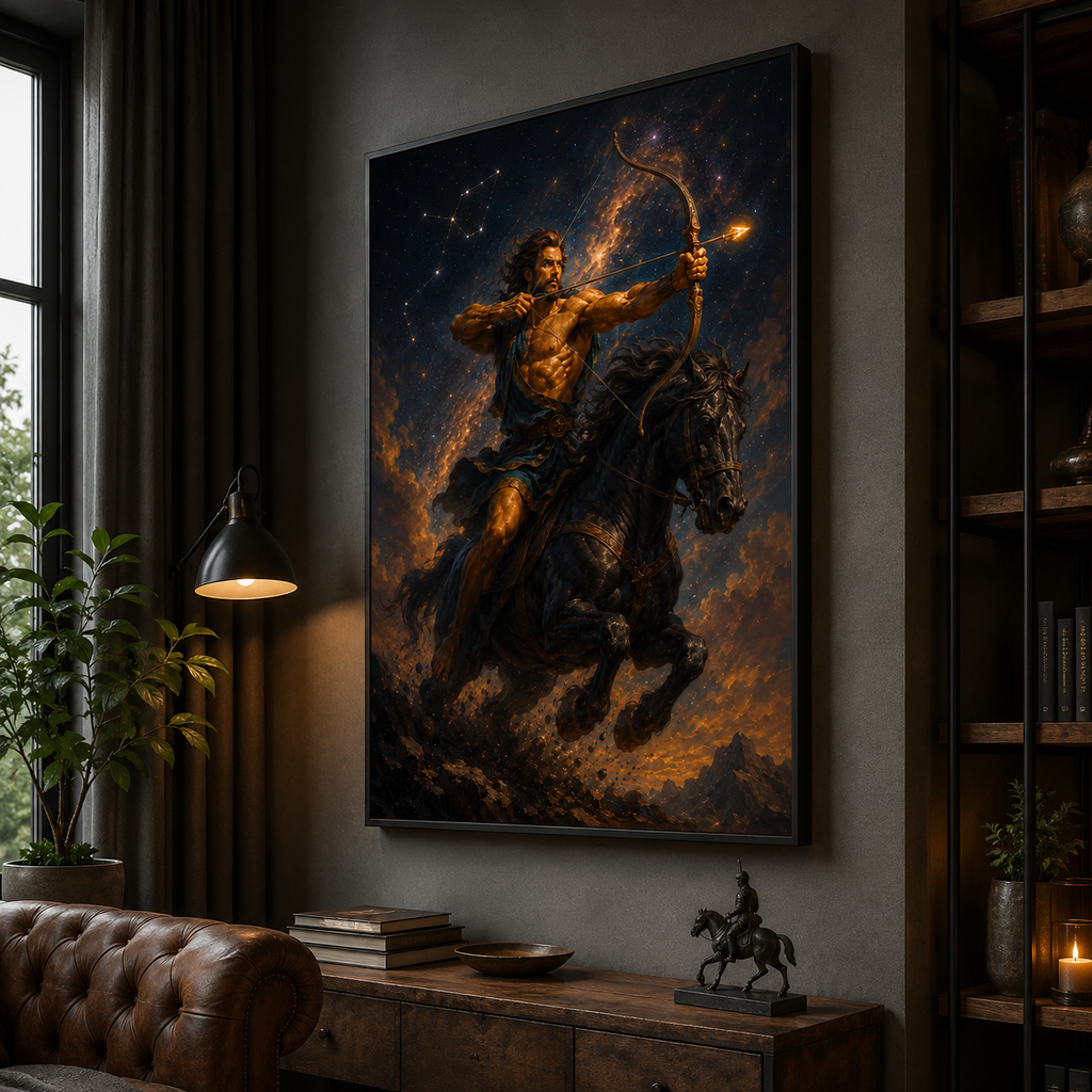 sagittarius art print – available as poster, canvas, or digital download