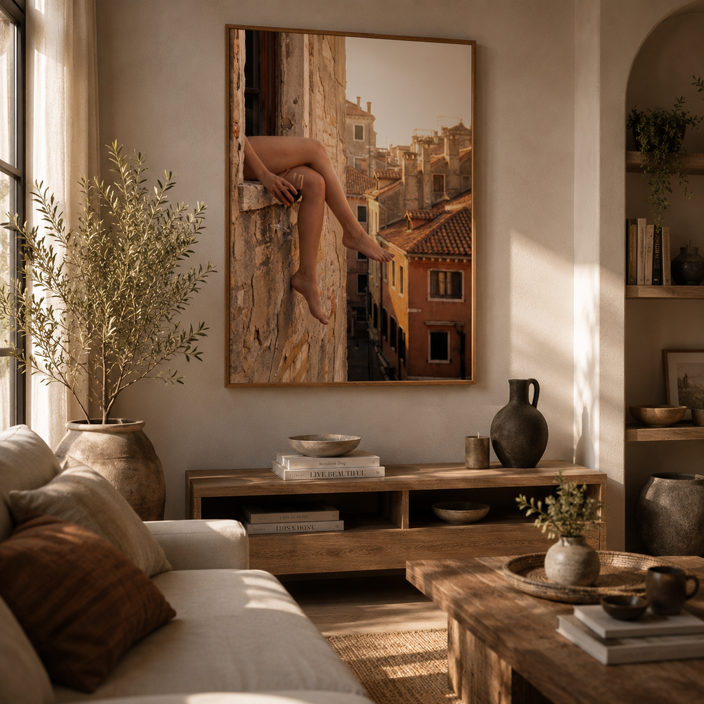 Quiet art print — wanderlust wall decor, Italy poster, unwind wall art for home
