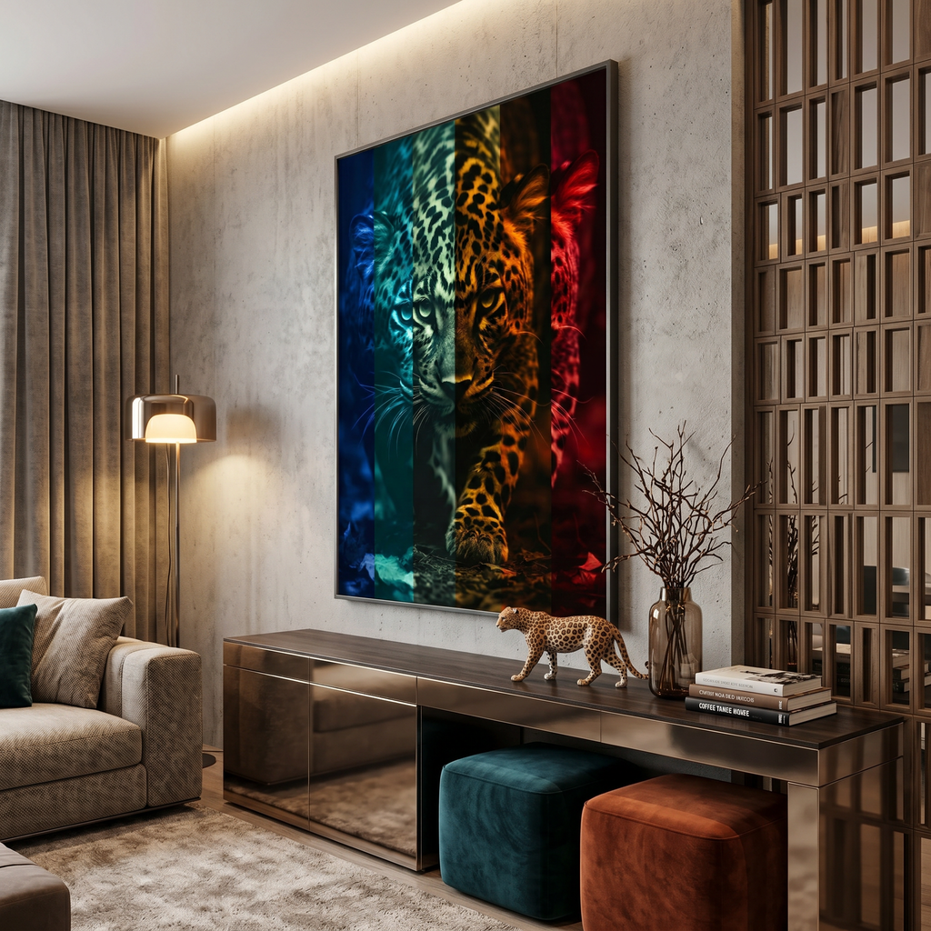 Canvas wall art leopard print — gallery wrap 1.5", ready to hang