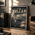 Avro Vulcan bomber poster bringing Cold War aviation history into a study wall