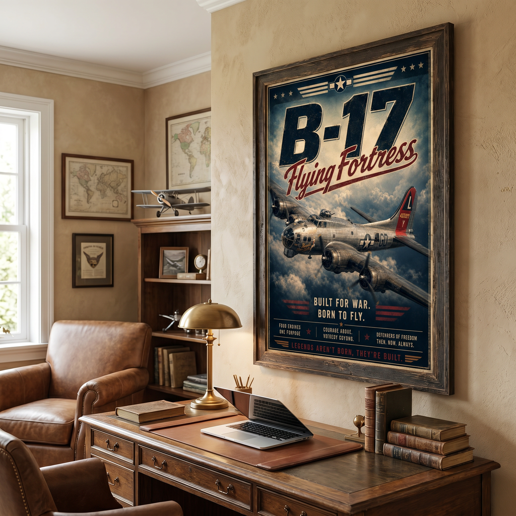 This ww2 plane print turns a bare wall into a story worth telling every day.
