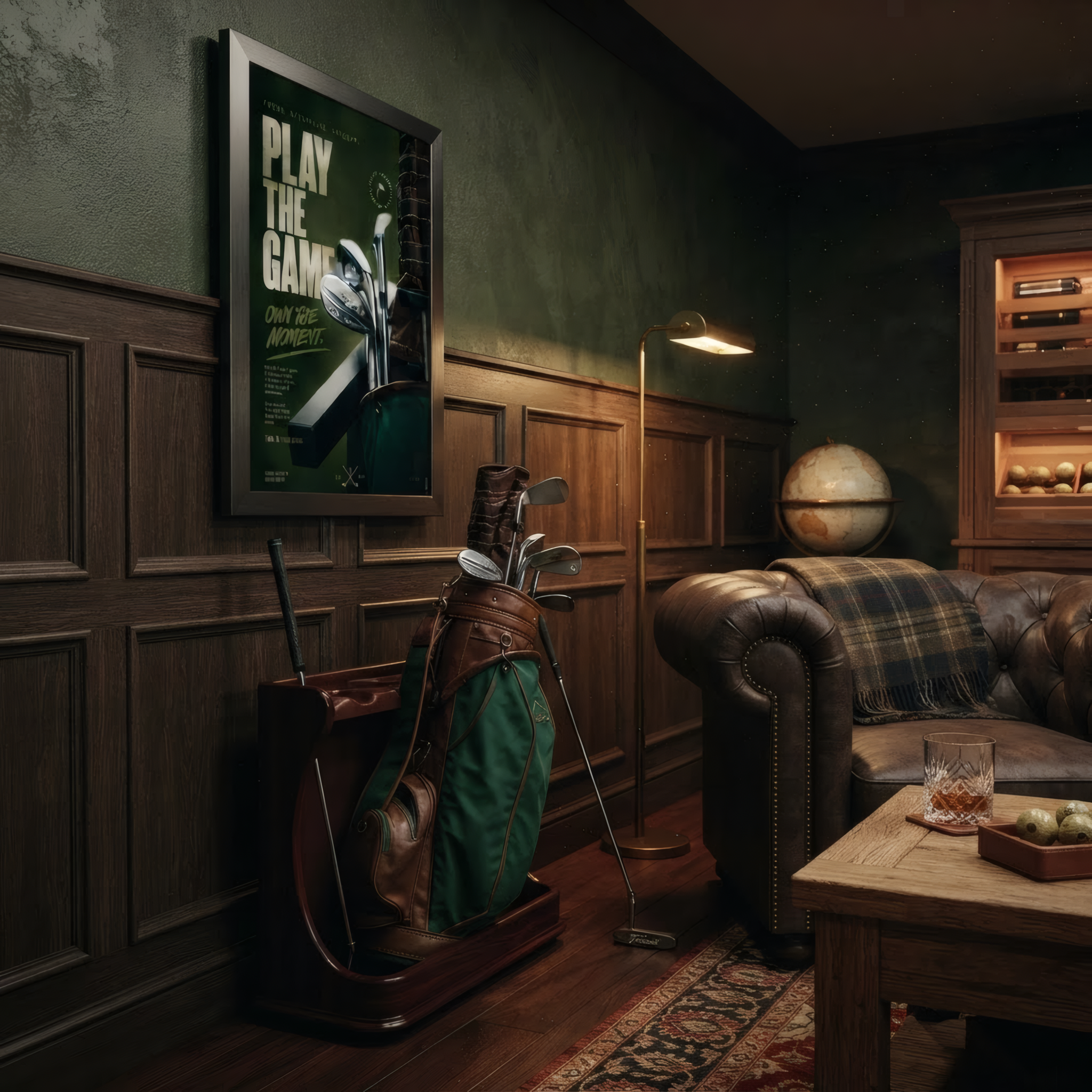 Golf art that captures the exact moment of the perfect swing — sports wall decor with real energy