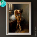 Ballerina Painting: Elegant Ballet Dancer Canvas Art or Satin Poster AffinityArts