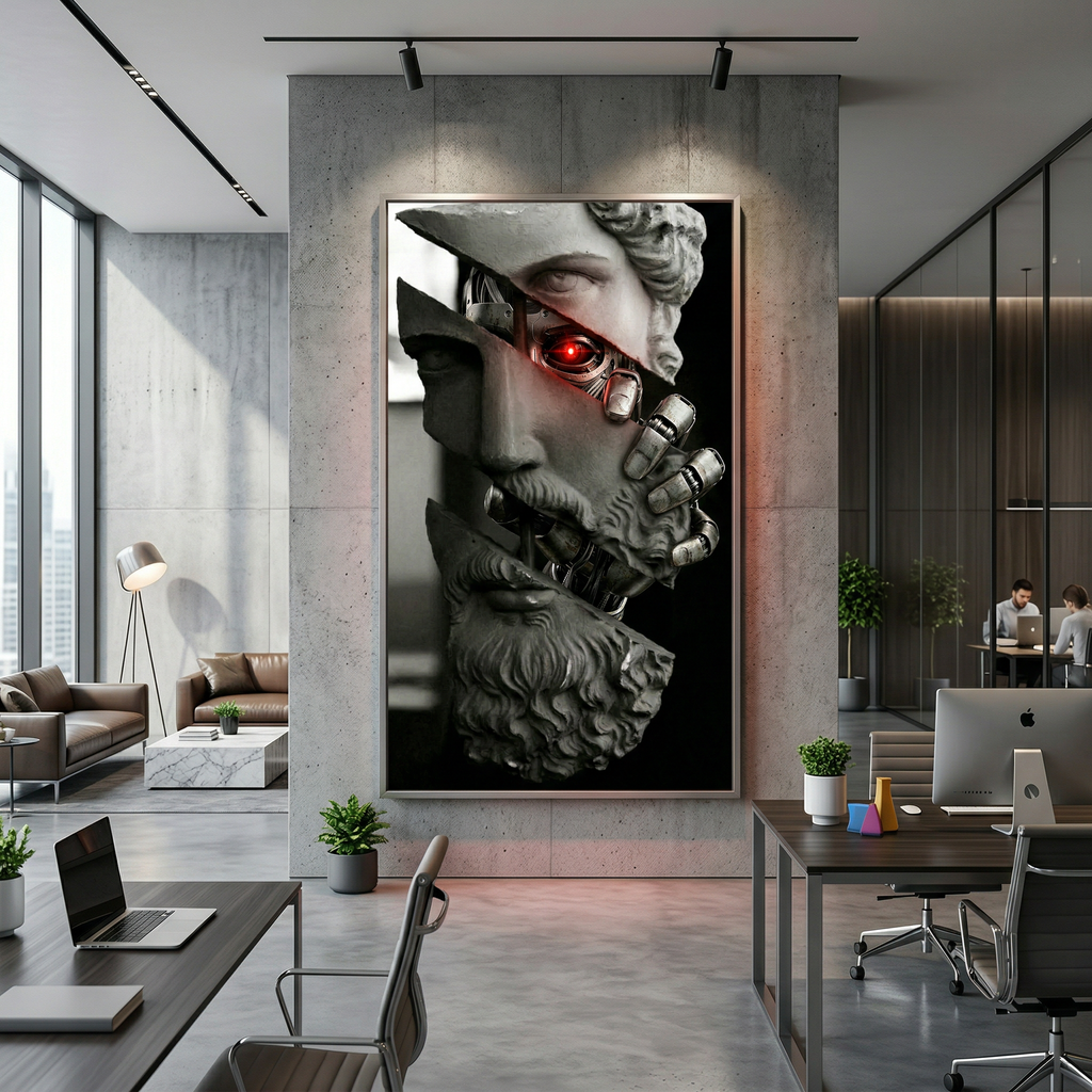 A room that asks a question every time you walk in — dark academia cyberpunk decor for spaces with a point of view