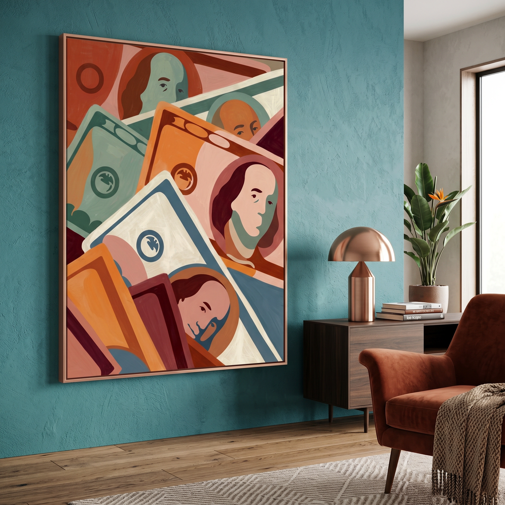 Money Wall Art – Bold Dollar Art Print for Office, Boss Gift and Business Owner