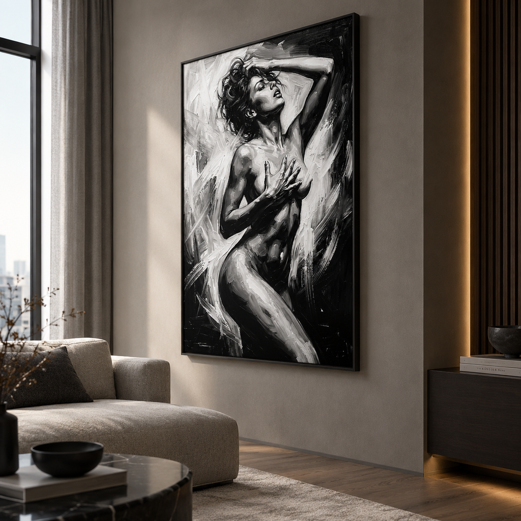 Nudist art poster printed on premium matte paper