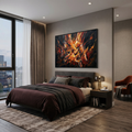 hands wall art abstract couple touching fingers bedroom decor