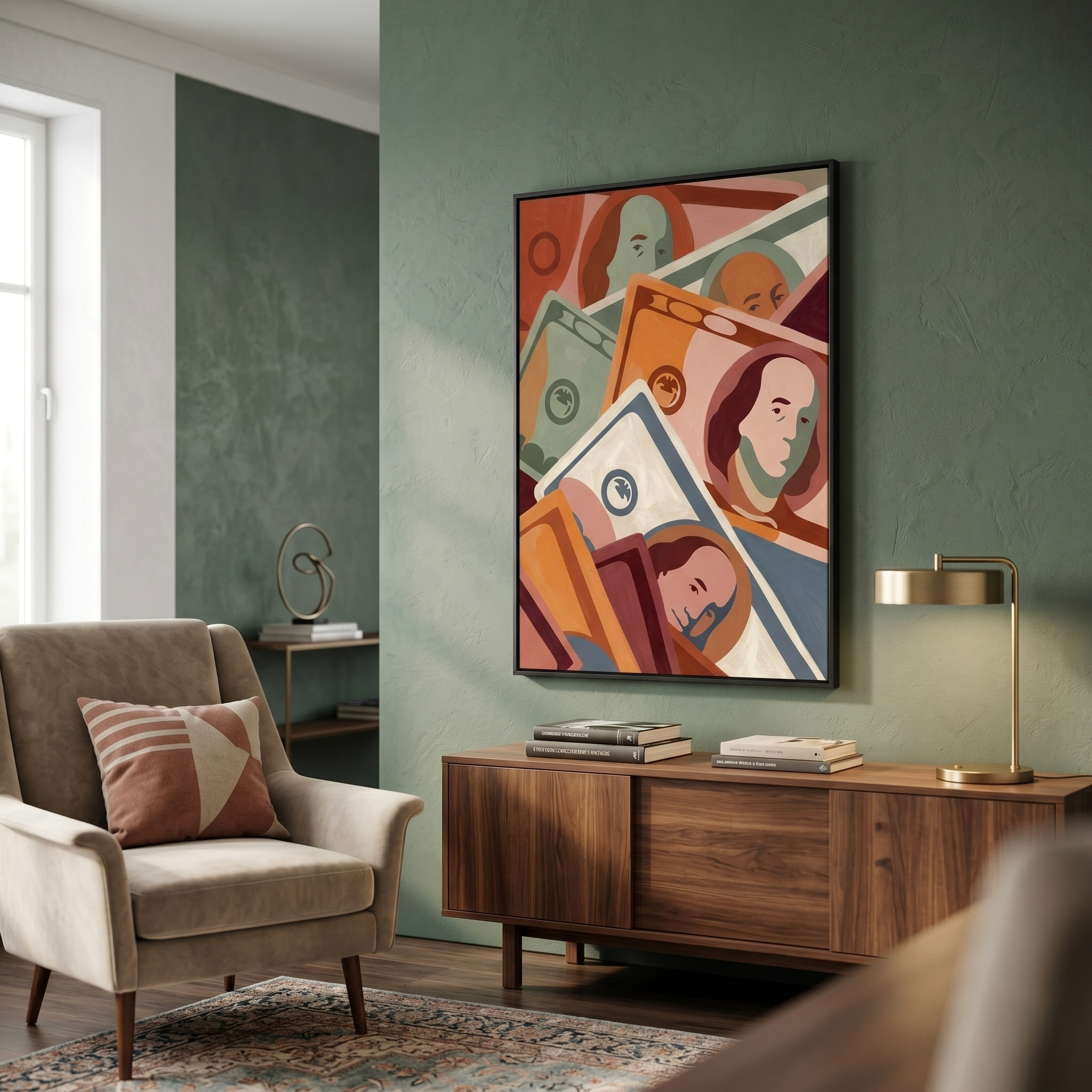 Money Wall Art – Bold Dollar Art Print for Office, Boss Gift and Business Owner