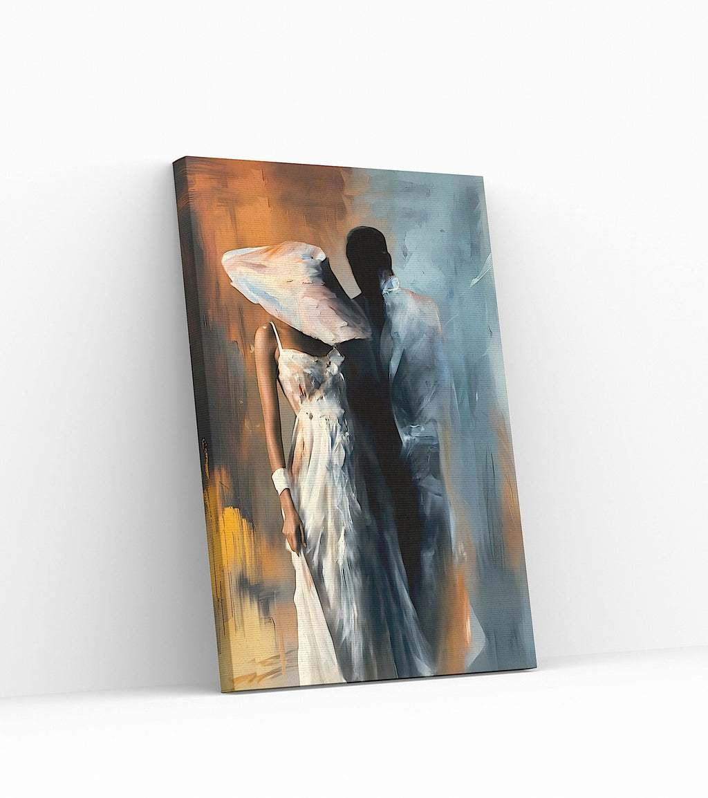 Abstract Couple Canvas Art: Romantic Bedroom Wall Decor AffinityArts
