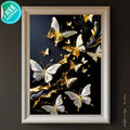 Gold Butterfly Canvas Wall Art: Elegant Modern Home Decor - AffinityArts 
