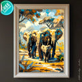 Elephant Family Canvas Print: African Safari Wall Art - AffinityArts 