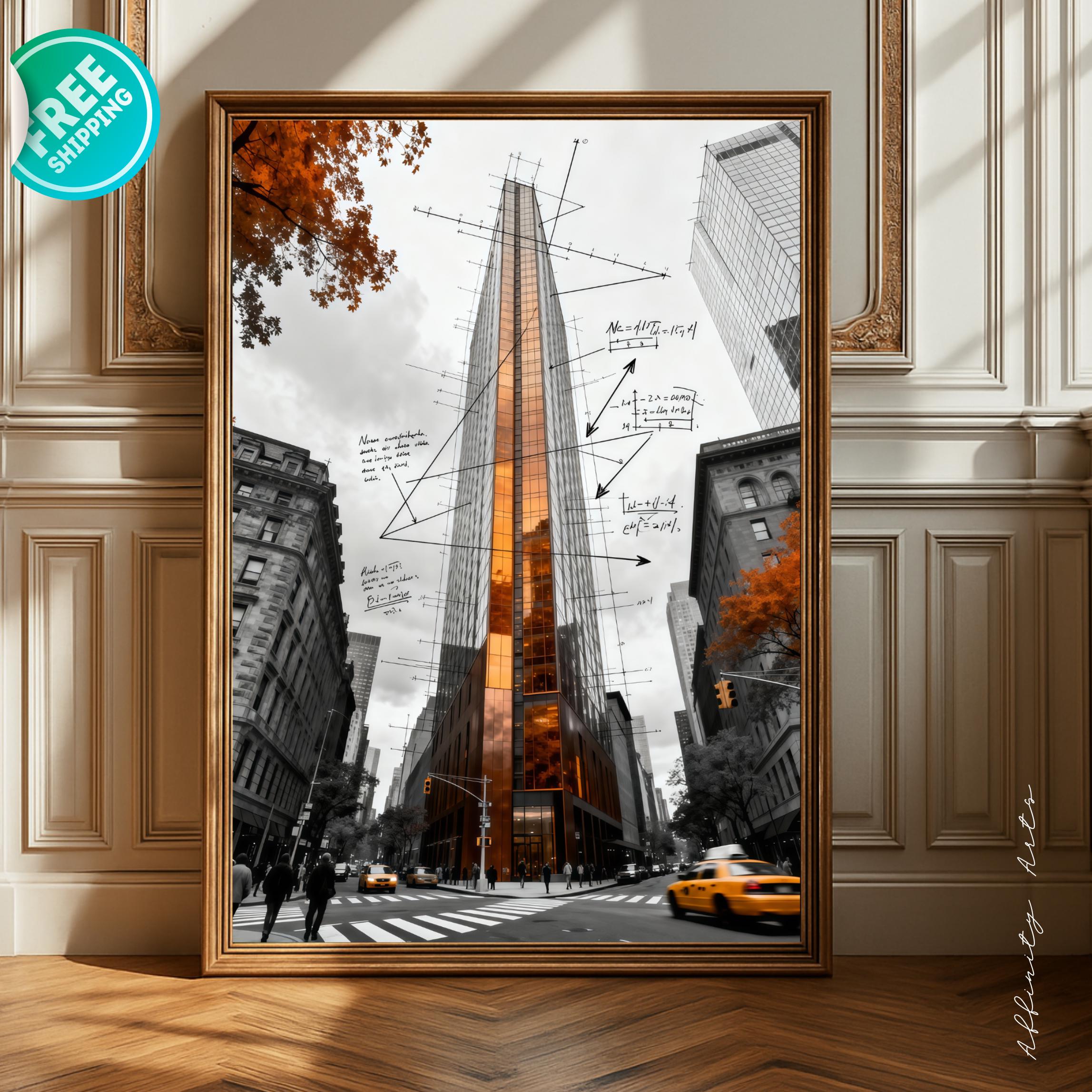 Copper Facade NYC Skyscraper Poster Print | Architectural Art | Multiple Sizes | Premium Matte Paper or Digital Download AffinityArts
