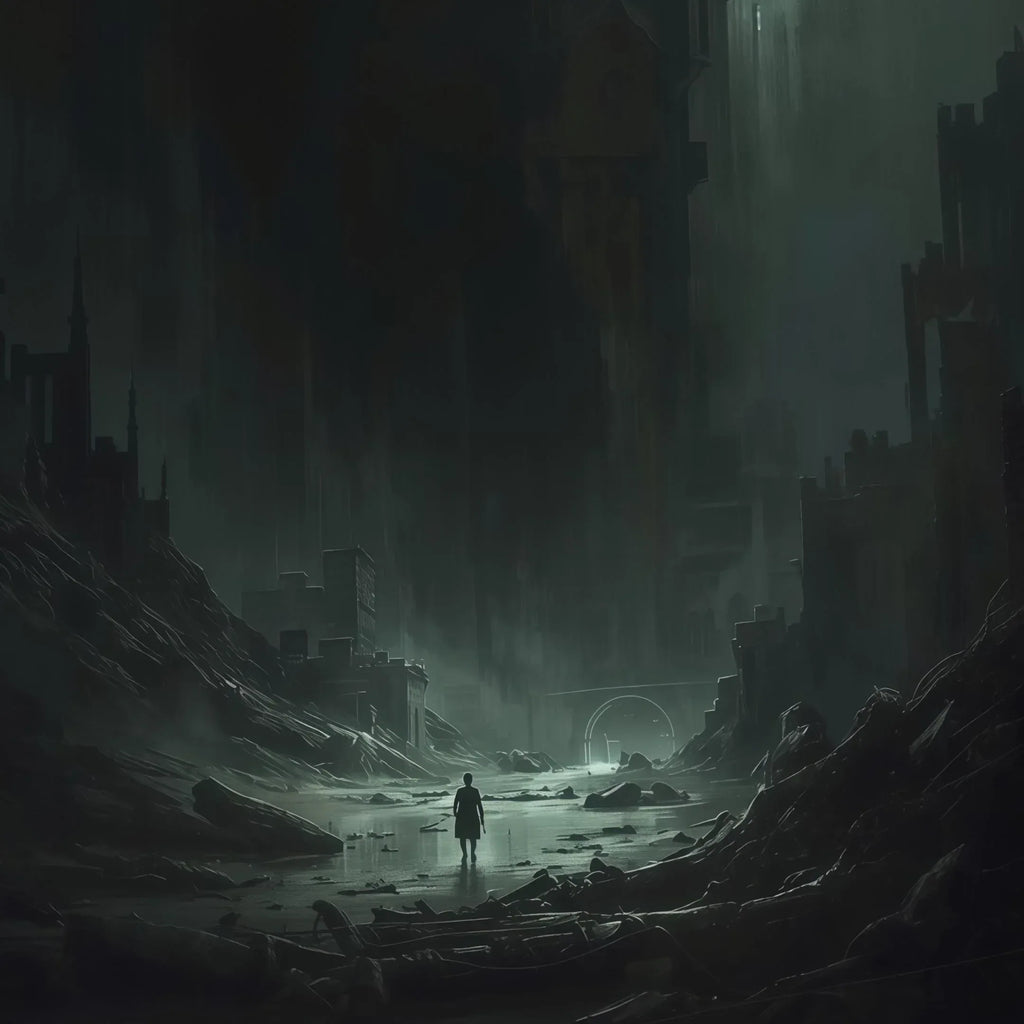 Dark Fantasy Art Print: Apocalypse Survivor, Gothic Wall Decor - AffinityArts 