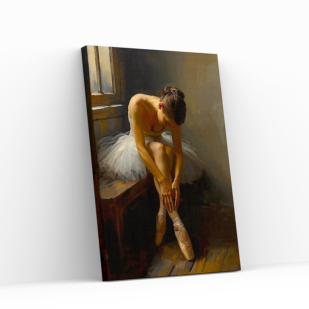 Ballerina Painting: Elegant Ballet Dancer Canvas Art or Satin Poster AffinityArts