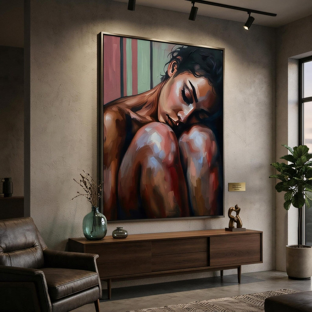 Figurative Art Prints Woman Portrait | Expressive Impressionism | Bedroom Living Room Wall Decor Digital Prints AffinityArts
