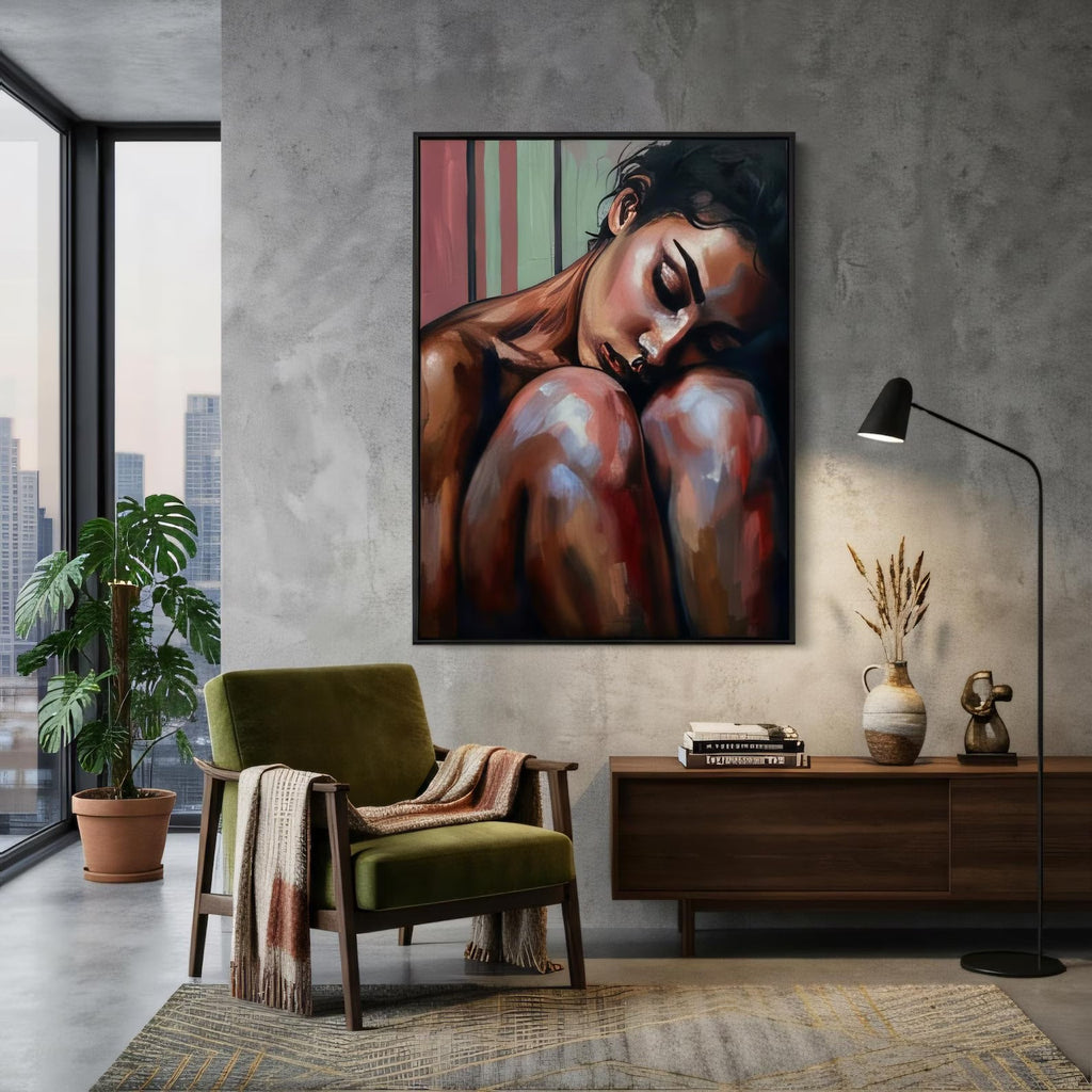 Figurative Art Prints Woman Portrait | Expressive Impressionism | Bedroom Living Room Wall Decor Digital Prints AffinityArts