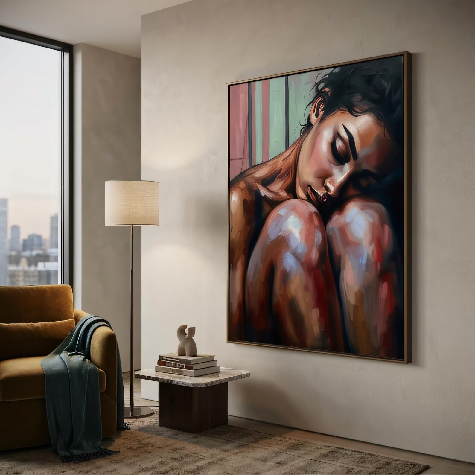 Figurative Art Prints Woman Portrait | Expressive Impressionism | Bedroom Living Room Wall Decor Digital Prints AffinityArts