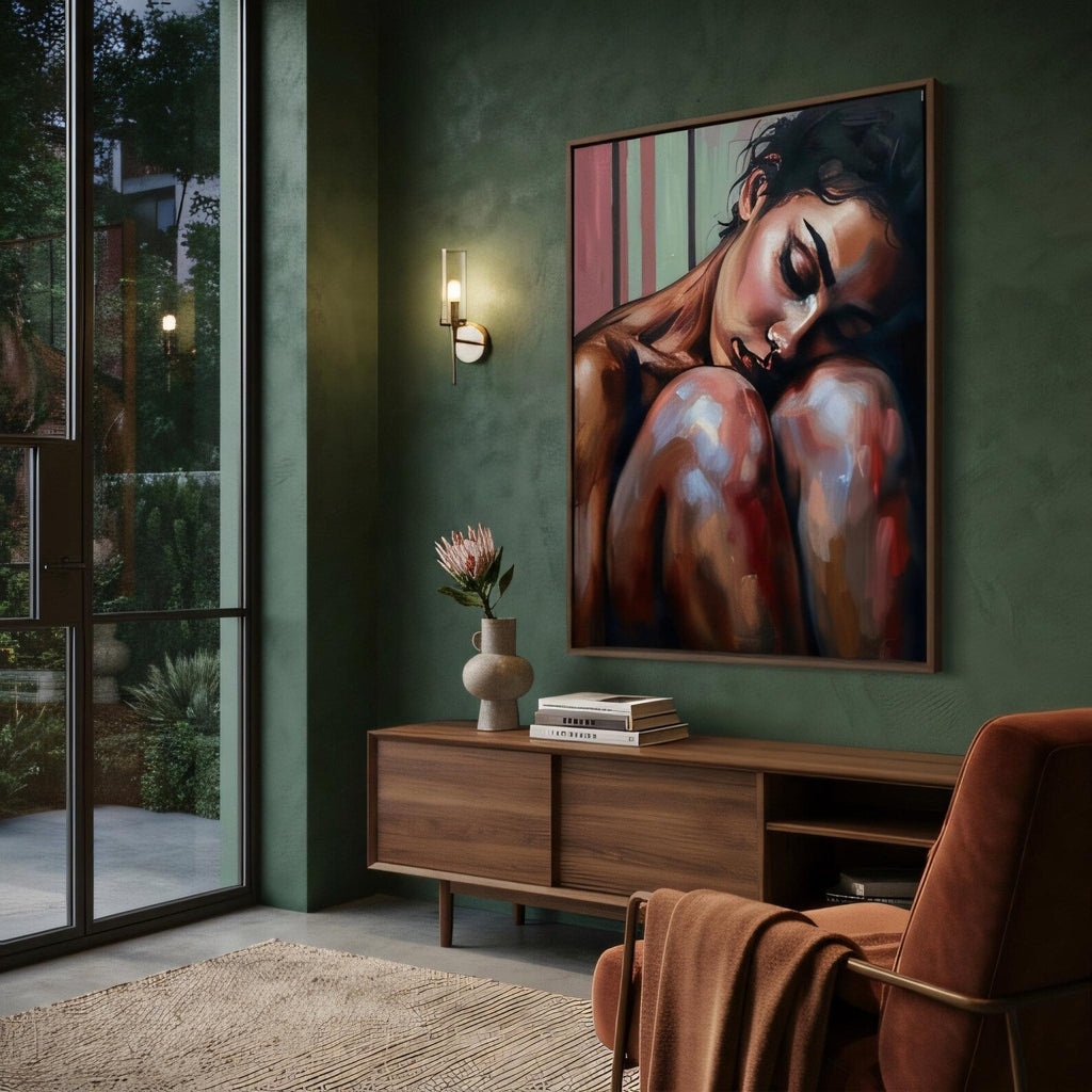 Figurative Art Prints Woman Portrait | Expressive Impressionism | Bedroom Living Room Wall Decor Digital Prints AffinityArts